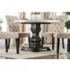 Elfredo White And Antique Black Round Dining Table