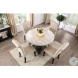 Elfredo White And Antique Black Round Dining Table