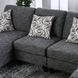Lowry Gray 122" Sectional with Ottoman