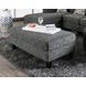 Lowry Gray 122" Sectional with Ottoman
