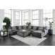 Kaylee Gray 147" Right Chaise Sectional with Ottoman