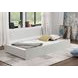 Lycorida Light Gray Twin Bed with Trundle