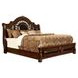 Flandreau Brown Cherry and Espresso King Upholstered Sleigh Bed