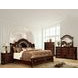 Flandreau Brown Cherry and Espresso King Upholstered Sleigh Bed
