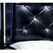 Bellanova Black Queen Upholstered Panel Bed with LED Light