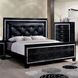 Bellanova Black Queen Upholstered Panel Bed with LED Light