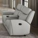 Jacobus Light Gray 78" Manual Reclining Loveseat with Console
