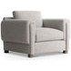 Tori Gray Upholstered Lounge Chair with Pillow