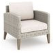 Carezza Taupe and Natural Upholstered 5 Piece Conversation Set