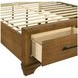 Talcott Beige and Brown King Upholstered Storage Platform Bed with LED