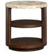 Mcpherson Burnt Umber Round Stone Top End Table