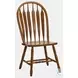 Classic Oak Burnished Rustic Detailed Curved Arrow Side Chair