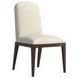 Verge Handcrafted Walnut and Beige Upholstered Side Chair Set of 2