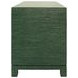 Cole Green Dyed Rectangular 2 Drawer Glass Top Side Table