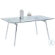 Colleen Clear Glass And Chrome Dining Table
