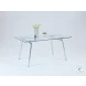 Colleen Clear Glass And Chrome Dining Table