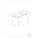 Colleen Clear Glass And Chrome Dining Table