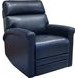 Corbyn Shoreham Blue Leather Power Recliner with Power Headrest and USB Charging