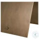 Cornet Cerused White And Brushed Brass Side Table