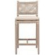 Costa Beige Performance Fabric Outdoor Counter Height Stool