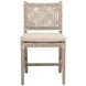 Costa Beige Performance Fabric Outdoor Dining Chair Set of 2