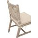 Costa Beige Performance Fabric Outdoor Dining Chair Set of 2