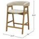 Cove Natural Upholstered Counter Height Chair Set of 2