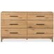 Davenport Rustic Caramel 6 Drawer Dresser