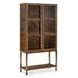 Mosaic Rich Golden Brown and Bronze 2 Glass Door Mulholland Display Cabinet with LED