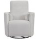 Trenton Acadia White Manual Swivel Glider Recliner with Pillows