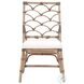 Sel De Mer Matte Gray Rattan And Blanche Crescent Dining Chair Set of 2