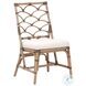 Sel De Mer Matte Gray Rattan And Blanche Crescent Dining Chair Set of 2