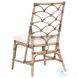 Sel De Mer Matte Gray Rattan And Blanche Crescent Dining Chair Set of 2