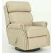 Crews Cashmere Stone Leather Swivel Glider Recliner