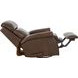 Crews Ashford Walnut Leather Swivel Glider Recliner with Nailhead Trim