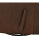 Crews Ashford Walnut Leather Swivel Glider Recliner with Nailhead Trim