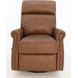 Crews Dobbs Saddle Leather Swivel Glider Recliner with Nailhead Trim
