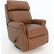 Crews Dobbs Saddle Leather Swivel Glider Recliner with Nailhead Trim