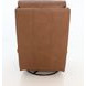 Crews Dobbs Saddle Leather Swivel Glider Recliner with Nailhead Trim