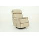 Crews Cashmere Stone Leather Swivel Glider Recliner with Nailhead Trim