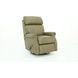 Crews Oasis Olive Leather Swivel Glider Recliner with Nailhead Trim