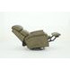 Crews Oasis Olive Leather Swivel Glider Recliner with Nailhead Trim