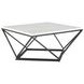 Conner Black And White Marble Top Square Coffee Table