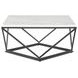 Conner Black And White Marble Top Square Coffee Table