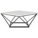 Conner Black And White Marble Top Square Coffee Table