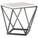 Conner Black And White Marble Top Square End Table