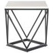Conner Black And White Marble Top Square End Table