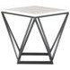 Conner Black And White Marble Top Square End Table