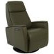 Relax Crown Martini Olive Leather Small Glider Power Recliner with Magnetic Charger
