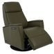 Relax Crown Martini Olive Leather Small Glider Power Recliner with Magnetic Charger